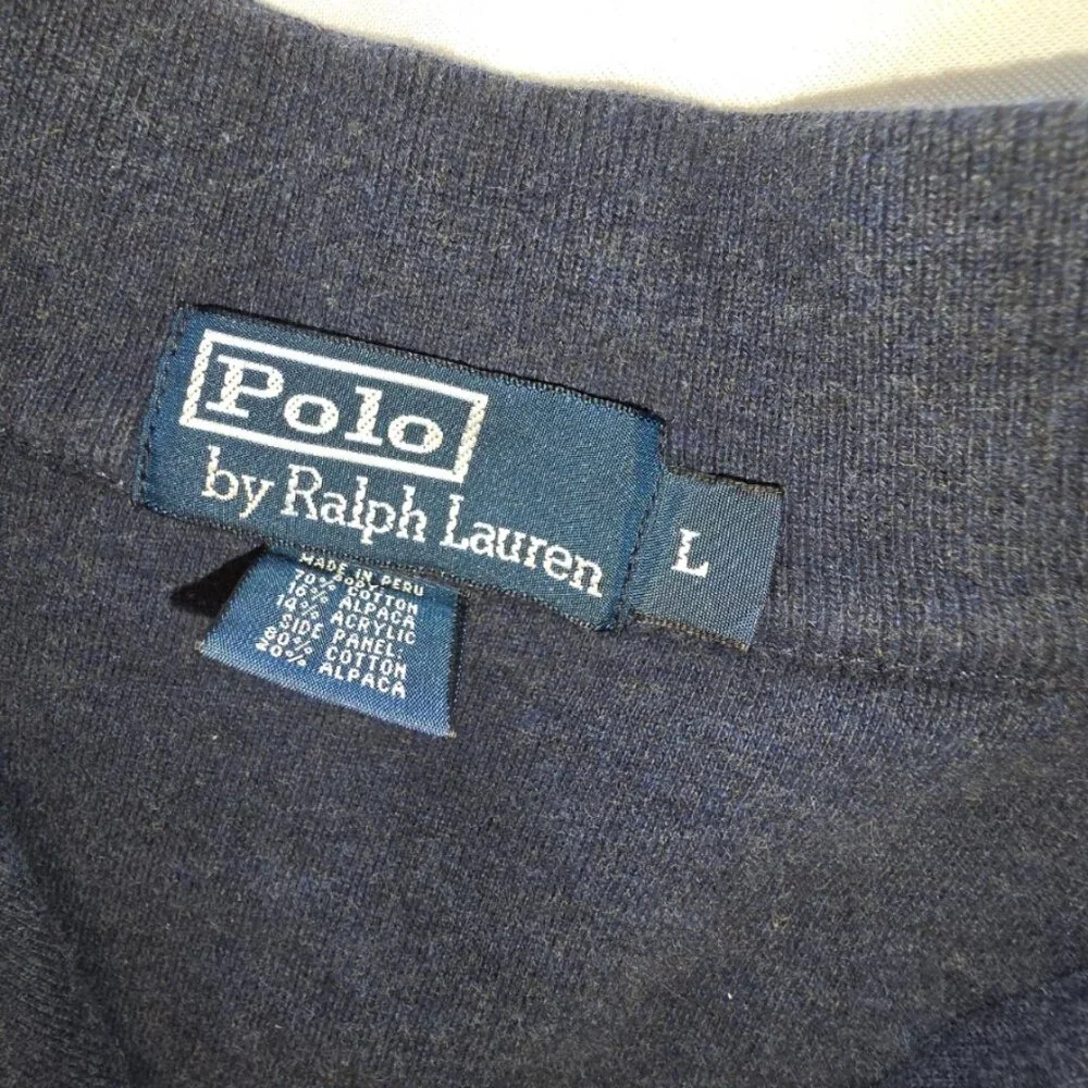 Polo by Ralph Lauren Quarter Zip Pullover Sweatshirt Athleisure Sport Sz L Prep